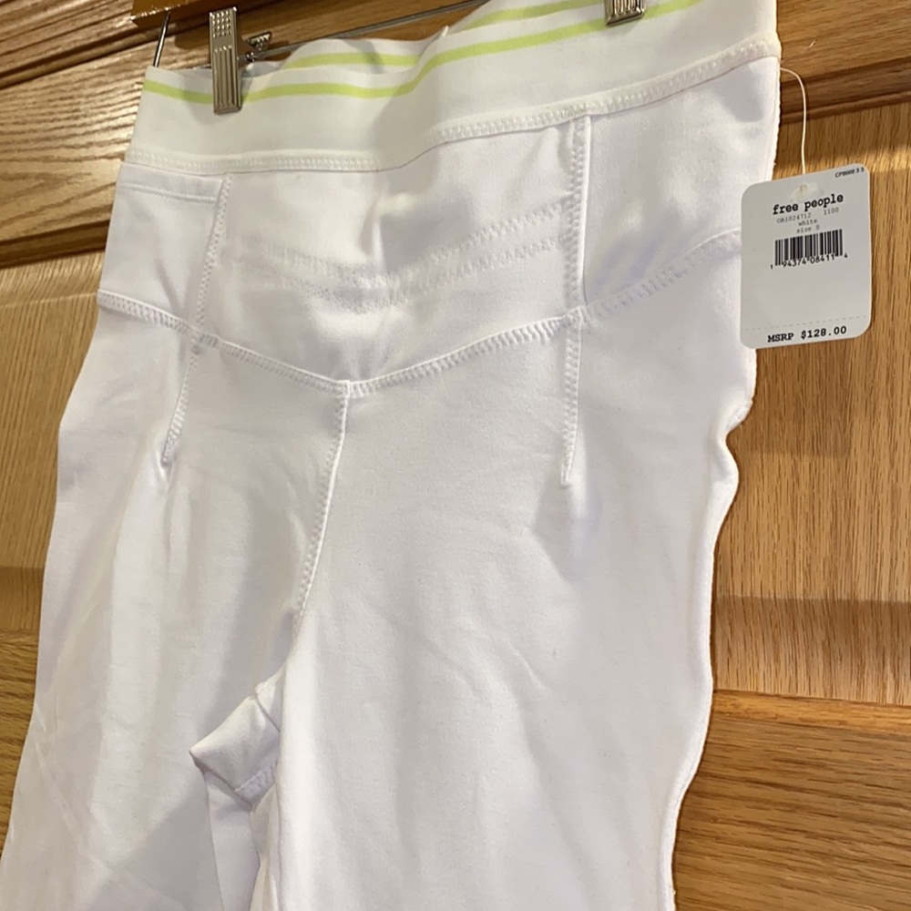 Free People Ruffle Hem Sanctuary Leggings White - Picture 6 of 16